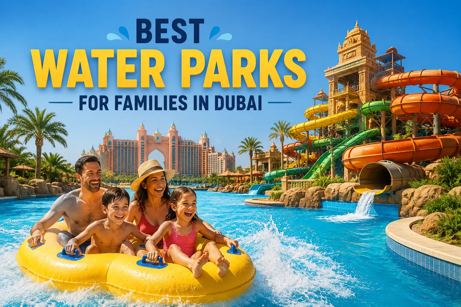 best water parks for families, water parks in dubai , aquaventure waterpark dubai, wild wadi waterpark