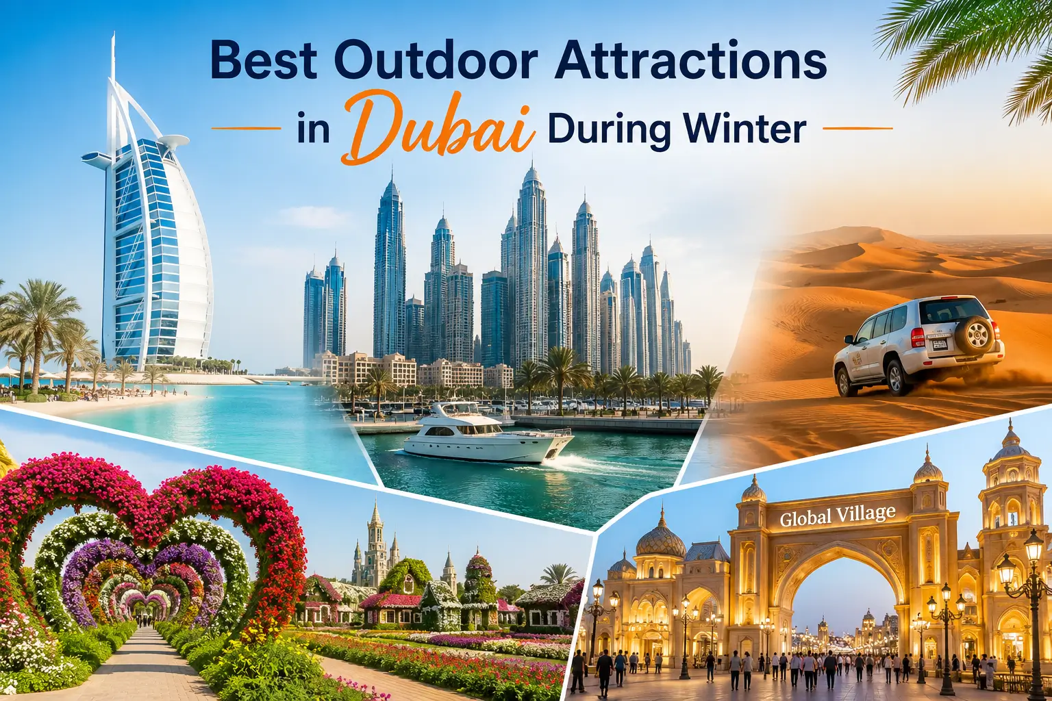 Outdoor attractions in Dubai, outdoor places in Dubai, Dubai outdoor activities