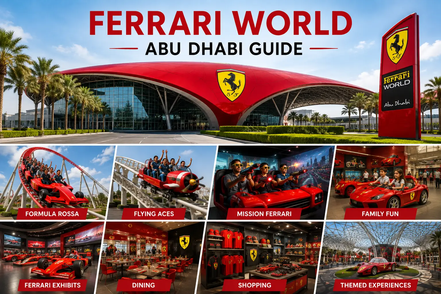 Ferrari World AbuDhabi, ferrari world abu dhabi timings, ferrari world abu dhabi ticket price, ferrari world abu dhabi location