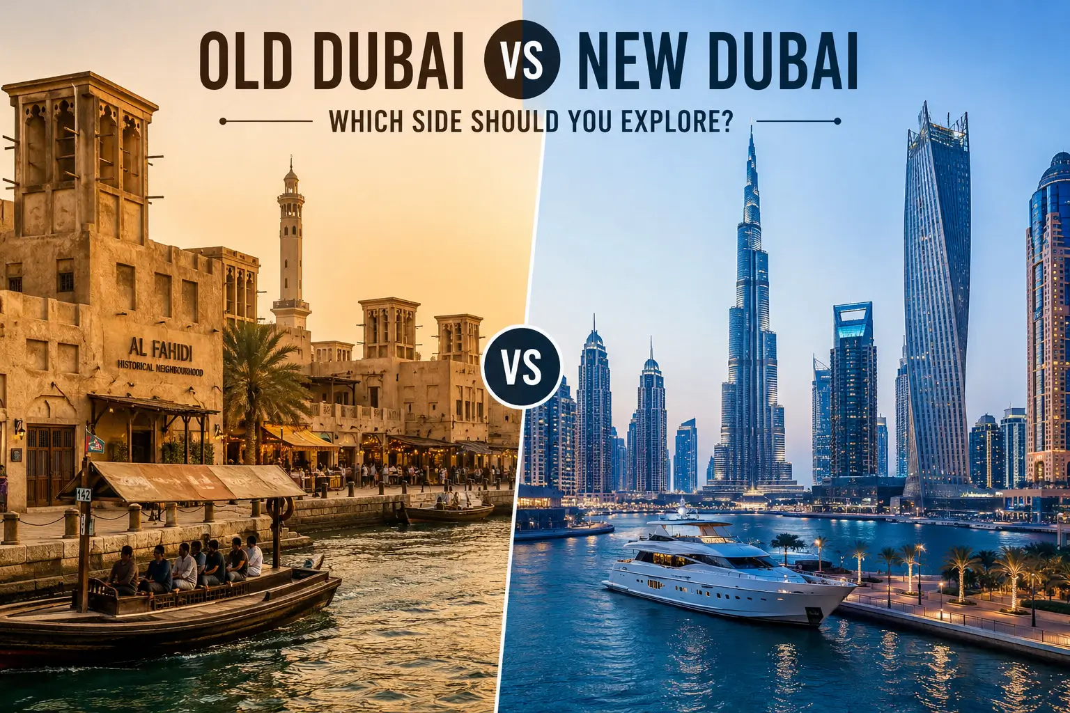 * New Dubai, * Old Dubai, * Old Dubai vs New Dubai, * New Dubai attractions